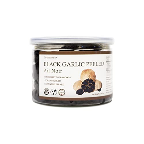 Orgnisulmte Canada Peeled Black Garlic Fermented For 90 Days Peeled Multiple Clove Super Foods Healthy Snack Ready To Eat 7.05 Oz #TOP1