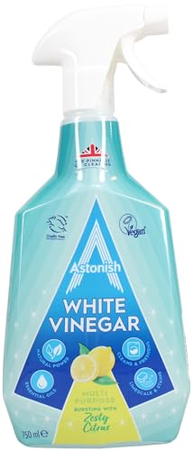 Astonish Multipurpose Cleaning Spray with White Vinegar Powerful Cleaning for Surfaces Zesty Lemon Scent 750ml