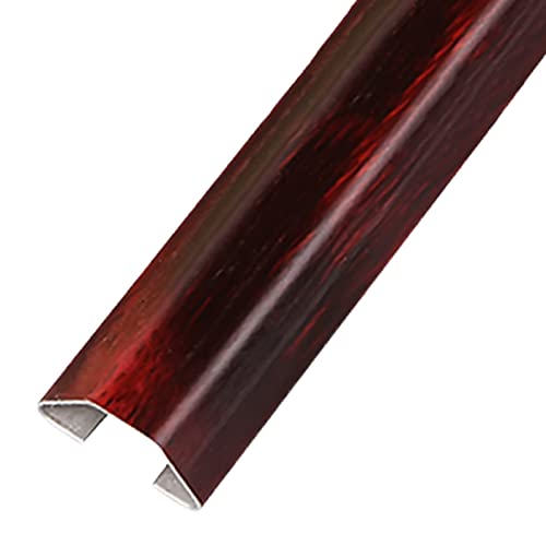 Stair Nosing, Cord Protector Floor, Wide Channel Wire Management para Bajo Escritorio/Computadora/PC, Ocultador de Cables Metalico con Textura de Madera Autoadhesivo (Color : C 1m/3.3ft, Tamaño : Soporta 16 Cables)