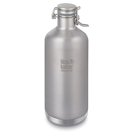 Klean Kanteen 64oz Classic Vacuum Insulated Growler (w/Swing LokTM Cap) Brushed Stainless