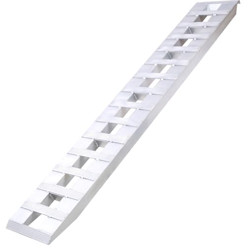 Par de rampas de aluminio plateadas 84" x 14" para motos miniatura 3
