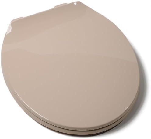 Comfort Seats C1B3R3-30 Deluxe Plastic Contemporary Toilet Seat, Round, Fawn Beige