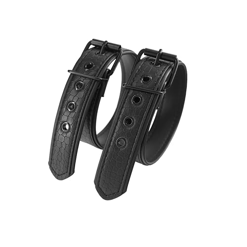 QUYUWOWO Armband Leather Harness for Man Adjustable Armband Harness Belt 2pcs (Black)