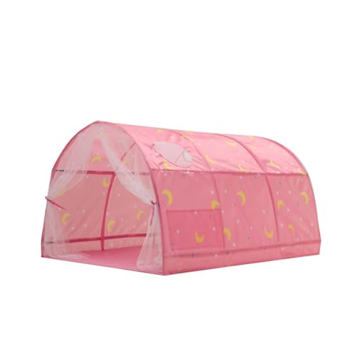 Tienda de campaña para niños con dosel - Casa dormitorio completa para cama individual y doble | Diseño emergente para espacio privado, tienda de juegos interior para niños, tienda de campaña con dose
