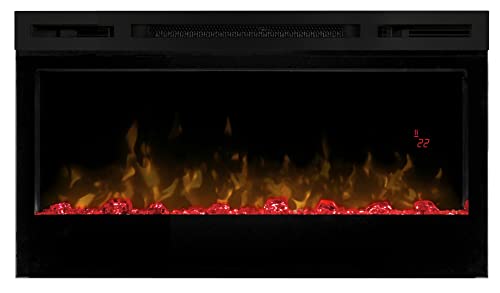 Dimplex Prism 34" Wall-Mounted Linear Electric Fireplace With Acrylic Ember Bed (Model: Blf3451), 4163 Btu, 120 Volt, 1220 Watt, Black #TOP3