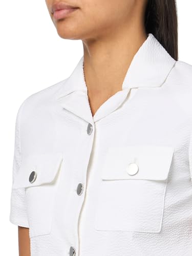 Theory Women's Short Sleeve Crop Seer Sucker Suit3