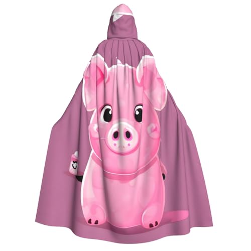Cape de chevalier rose cochon pour un déguisement adulte confortable