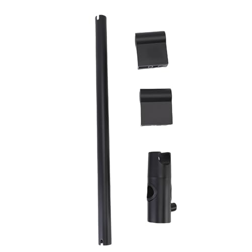Barra Deslizante para Ducha de 40cm, Soporte Ajustable para Cabezal de Ducha, Metal y ABS - Rango Amplio de Deslizamiento, Bloqueo con Botón, Instalación Fácil y Ahorro de Espaci (negro)