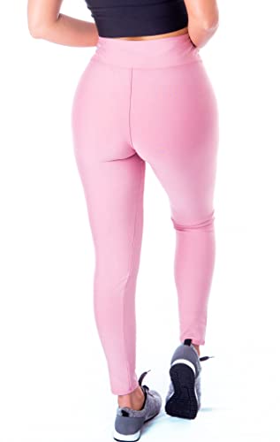 Calça Legging Feminina Preta Grossa Dia A Dia Valor De Ataca (EXG-48-50, Rosa Bebe)