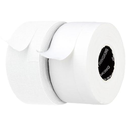 StringKing Lacrosse Tape - Pre-Cut for Lacrosse Sticks and Shafts (2-Pack - White/White)