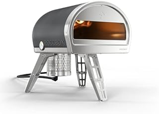 ROCCBOX Gozney Portable Outdoor Pizza Oven - Includes Professional Grade Pizza Peel, Built-In Thermometer and Safe Touch Silicone Jacket - Propane Gas Fired, With Rolling Wood Flame - Grey