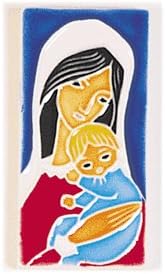 Amalfi Hand Painted Decorative Madonna with Child Tile - Handmade in Italy