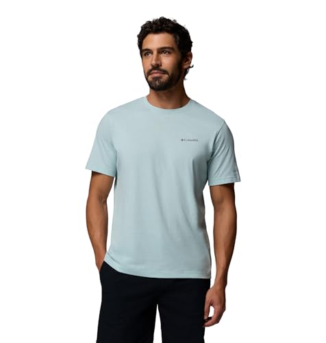 Columbia Thistletown Hills Herren-Kurzarm-T-Shirt, Blau (Crushed Blue) meliert, Größe L – Ansicht 1
