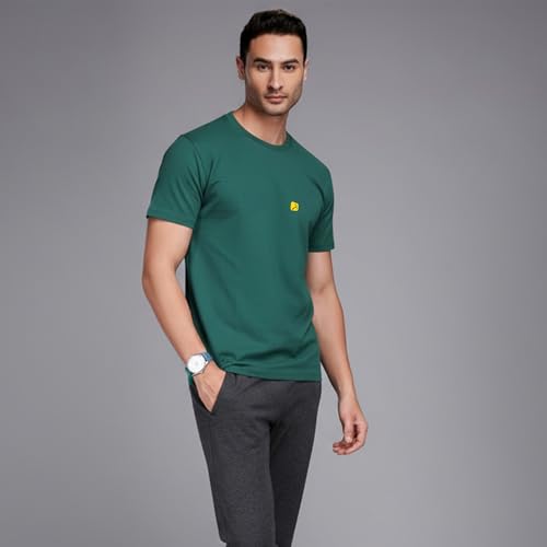 Image of AMUL COMFY Men's Cotton Plain Round Neck Half Sleeve Casual T-Shirts
