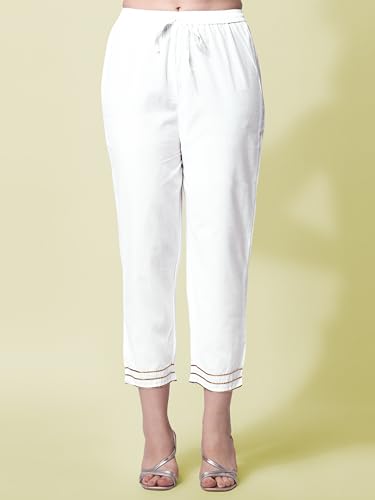 Image of MIRCHI FASHION Pure Cotton Lucknowi Chikankari Embroidered Kurta Set | Straight Fit Kurta Pant Outfit | Ethnic Office Wear & Daily Style 2 Piece Collection