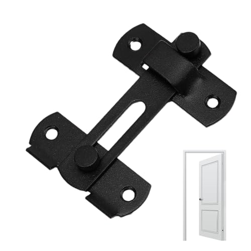 Pestillo de acero inoxidable, cerradura de puerta corredera para protección, acabado de metal cepillado con agujeros ocultos para tornillos y perno antifricción para jardines, patios, vallas y puntos