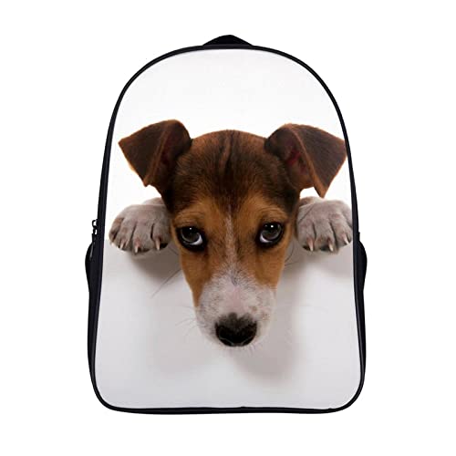 Sac à dos voyage et école imprimé chien 3D pour transporter ses cours et affaires en week-end
