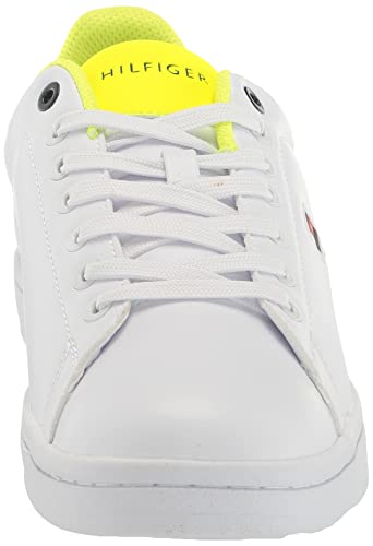Tommy Hilfiger Men's Lossom Sneaker, White/Yellow, 12 #TOP1