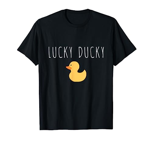 Lucky Ducky T-Shirt Funny Quote Gift Kid Love Women Cute