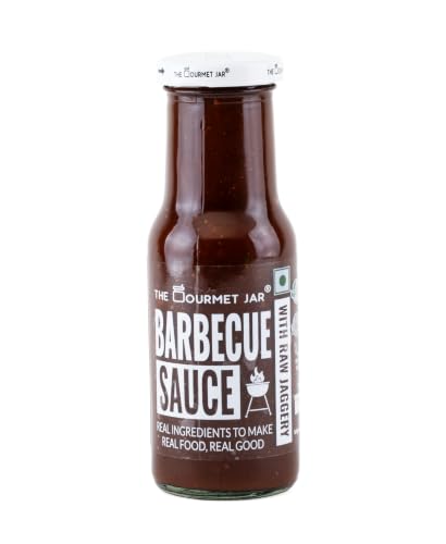 Image of The Gourmet Jar Barbecue Sauce 225g| 100% Natural, No Preservatives, No Artificial Colors, No Artificial Flavouring agent | No Refined Sugar| Gluten-free| Bbq sauce| Umami, Smoky & Spicy| Perfect for your meats and grilled veggies| Pack of 1