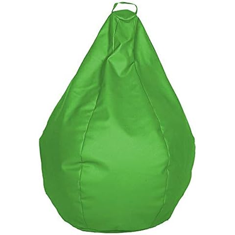 SHIITO - Puff de Pera - Tapizado en Polipiel - Verde Cover