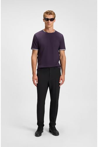 Boss Para Hombre. 50495487 PantalóN Commuter Negro (46), Casual, PoliéSter - 2