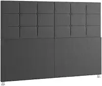 Cabeceira Estofada Com Pé De Cama Box Casal E Queen Modelo(Cinza,QUEEN 1.60)