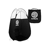 SJOLIE スプレータンテント | ポップアップセルフタンニングブース + ポータブルキャリーケース - XL ブラック