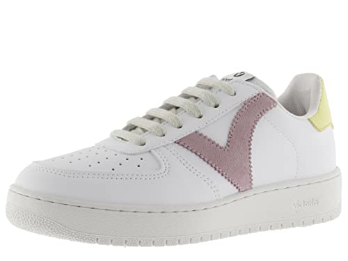 Victoria 1258201-MEN Basket Basse Madrid Effet Cuir & Contraste Plateau Homme Rosa 43