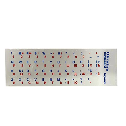Pegatinas de Teclado Ucranianas con Letras en Blanco y Color miniatura 4