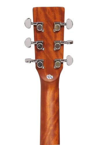 Image of Vault DA25CE 41-Inch Dreadnought Electro-Acoustic Guitar with Bubinga Back and Sides with Gig-Bag, Polishing Cloth, Strap, Picks & E-Book - Natural