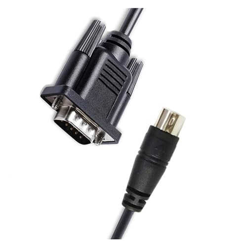 RS232 DB9 Male to MI-N Din 8P Serial Cable for Connecting DVP Series PLC to DOP Series HMI(1.8M)