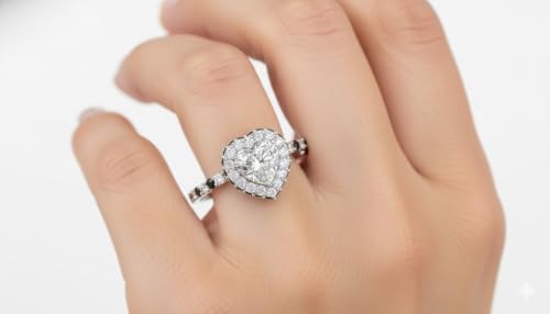 Image of Choose Your Gemstone Rollover Heart Diamond CZ Engagement Ring 925 Sterling Silver Heart Shape Petite Engagement Rings Lightweight Office Wear Everyday Gift Jewelry US Size 4 to 12