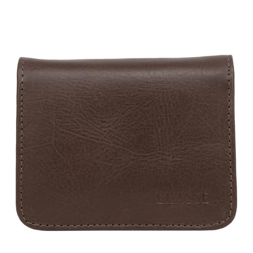 Carteira Classe Couro Casual Masculina (Brown, M)