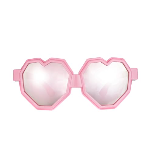 Image of laureles Fashion Heart Shaped Goggle Y2K Sunglasses Women One Piece Oversized Love Sun Glasses Men