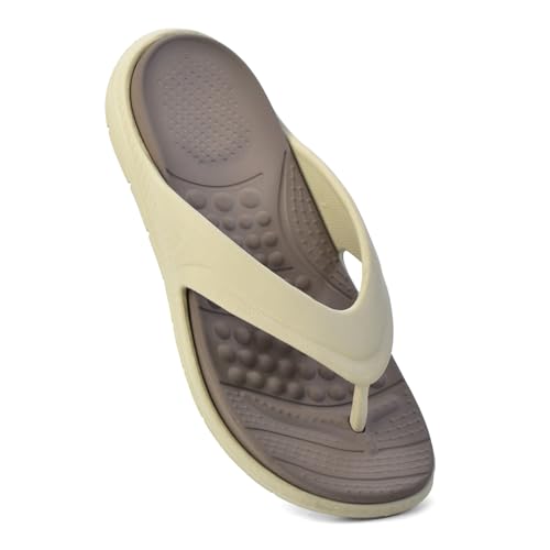 Image of YOHO Snugly Flip Flops for Men | Orthopedic Slippers & Relieving Acupressure | Waterproof Monsoon Footwear | Dual-Tone Design