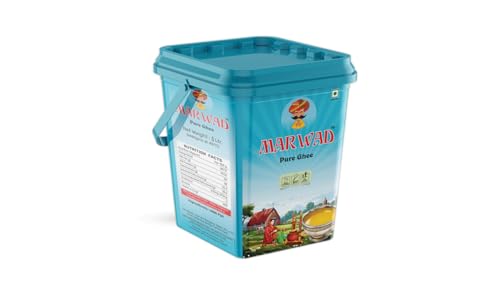 Image of Marwad Desi Cow Ghee 5 Litre Plastic Pack | Pure and Healthy Curd Churning Bilona Method | Grassfed, Cultured, Premium & Traditional Ghee with Village Taste and Good For Health