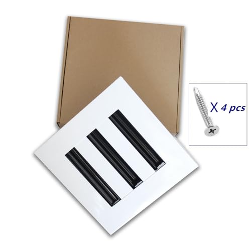 Grille d'aération de sol blanche premium 15,2 cm avec diffuseur linéaire intégré