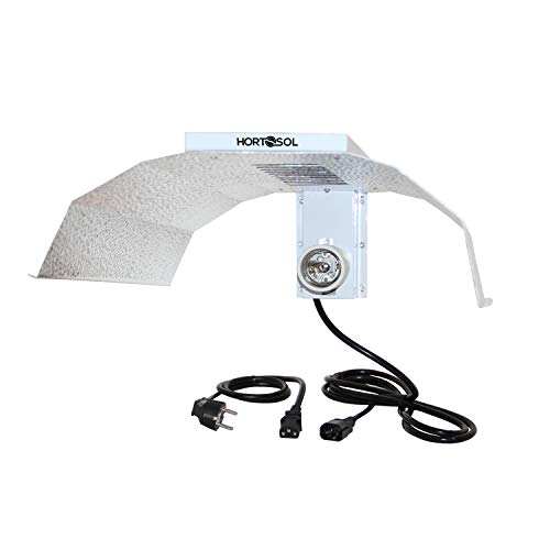 HORTOSOL Reflector martillado para bombilla fluorescente y HPS/MH Cover