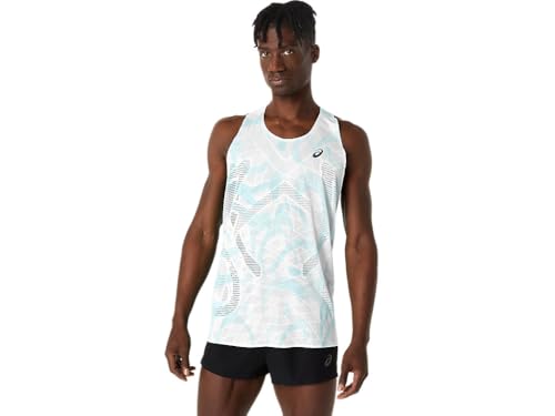 ASICS Men's METARUN AOP Singlet Running Apparel, M, Brilliant