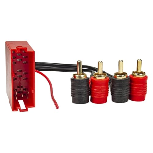 tomzz Audio 7003-006 Adattatore radio sistema attivo compatibile con Audi mini-ISO spina 20-pin a cinch 4 canali con spina cinch verg. remota