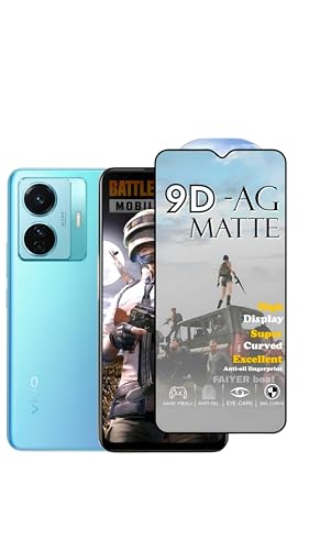 Image of Premium Tempered Glass for Vivo T1 pro (matte finish glass, Pack of 1) Full Screen Coverage gaming matte Screen Protector Guard (VIVO T1 PRO)