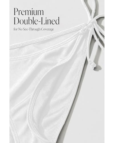 Image of Holipick Bikini Bottoms for Women String Bathing Suit Bottom with Moderate Coverage Low Waist Swim Bottom