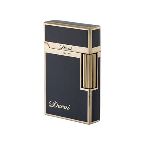 (Sold without Gas) Portable Lighter Butane Gas Refillable Soft Flame Lighter Gift (Gold) Cover