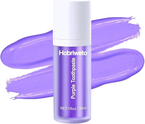Lila Zahnpasta für Zahnaufhellung, 30ML Lila Zahnpasta für Strahlend Weiße Zähne Farbkorrektor, Tiefenreinigung, Zahnfleckenentfernung, Whitening, Zahnaufhellung