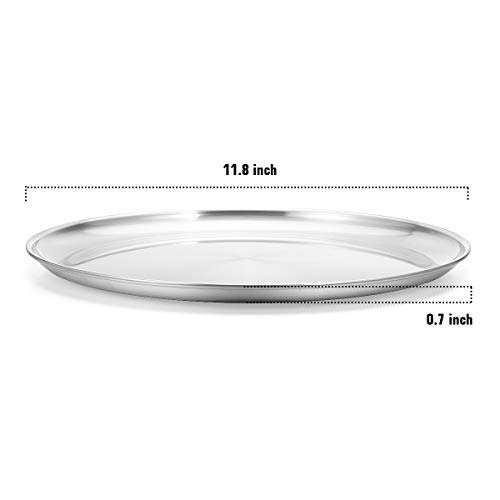 Deedro Pizza Tray - 12 Inch Stainless Steel Pizza Pan & Baking Sheet Crisper, Pack of 3