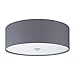 Produktbild EGLO Deckenlampe Pasteri, 3 flammige Textil Deckenleuchte, Material: Stahl, Stoff, Glas, Farbe: Nickel matt, grau, Fassung: E27, Ø: 47,5 cm