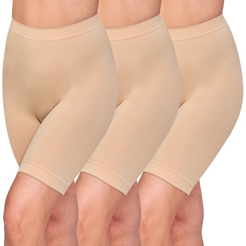 Jvcon Women's Slip Shorts for Under Dresses Anti Chafing High Waisted Seamless Smooth Safety Shorts (Color-0C, Medium)