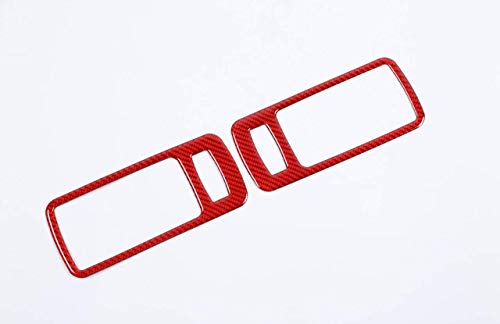 Highitem Red Soft Carbon Fiber Full Set Interior Decoration Cover Trim Kit For Ford Mustang 2009-2013 (Inner Door Handle Frame Trim) #TOP7