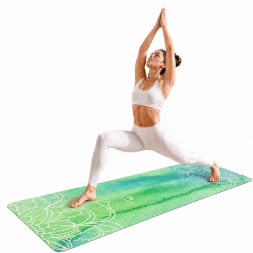 Yin Yogamatte aus Naturkautschuk I Hot Yoga Mikrofasermatte I Maschinenwaschbar I I...